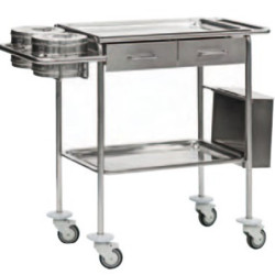 Carro de acero inoxidable con ruedas (REF. CAR003)