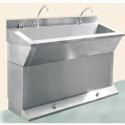 Lavabo doble con pedales en acero inoxidable REF.LAVA00