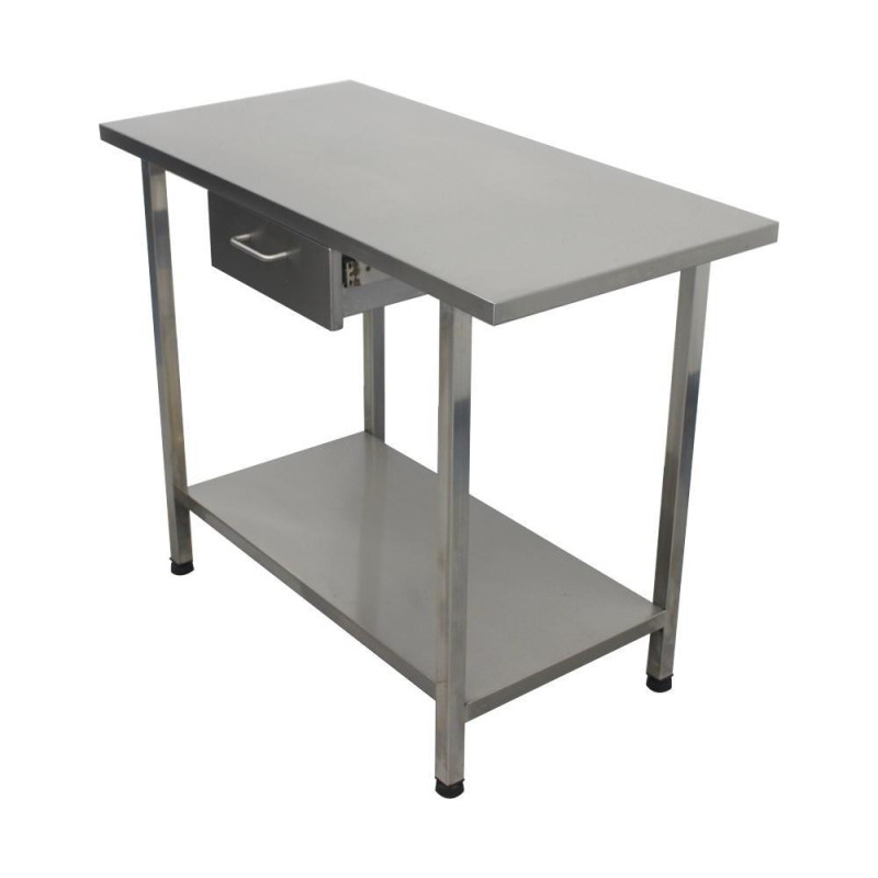 Mesa de tratamiento de acero inoxidable con cajón (REF. ME009)